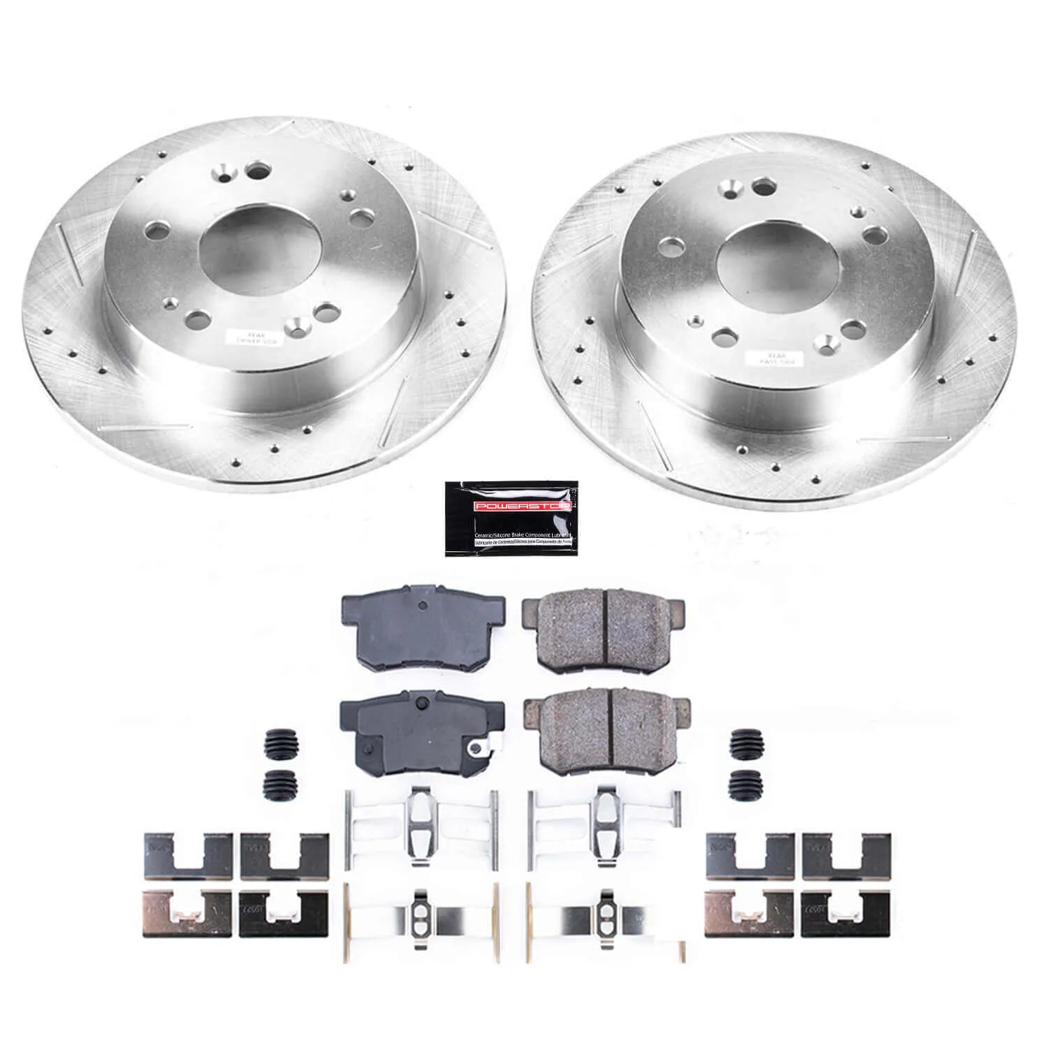 Power Stop K1243 - Z23 Evolution Sport Performance 1-Click Brake Kit With Hardware (Rear)