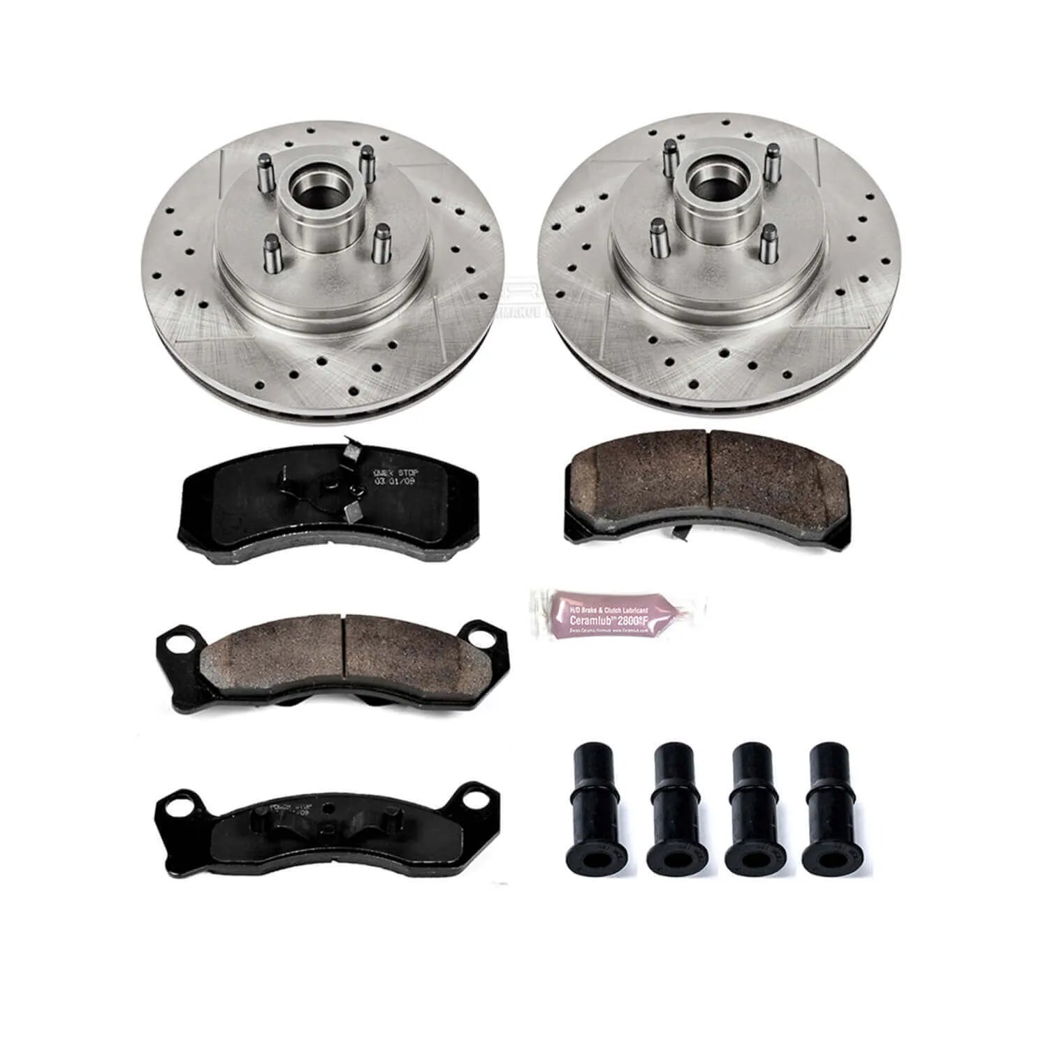 Power Stop K1279 - Z23 Evolution Sport Performance 1-Click Brake Kit With Hardware (Front)