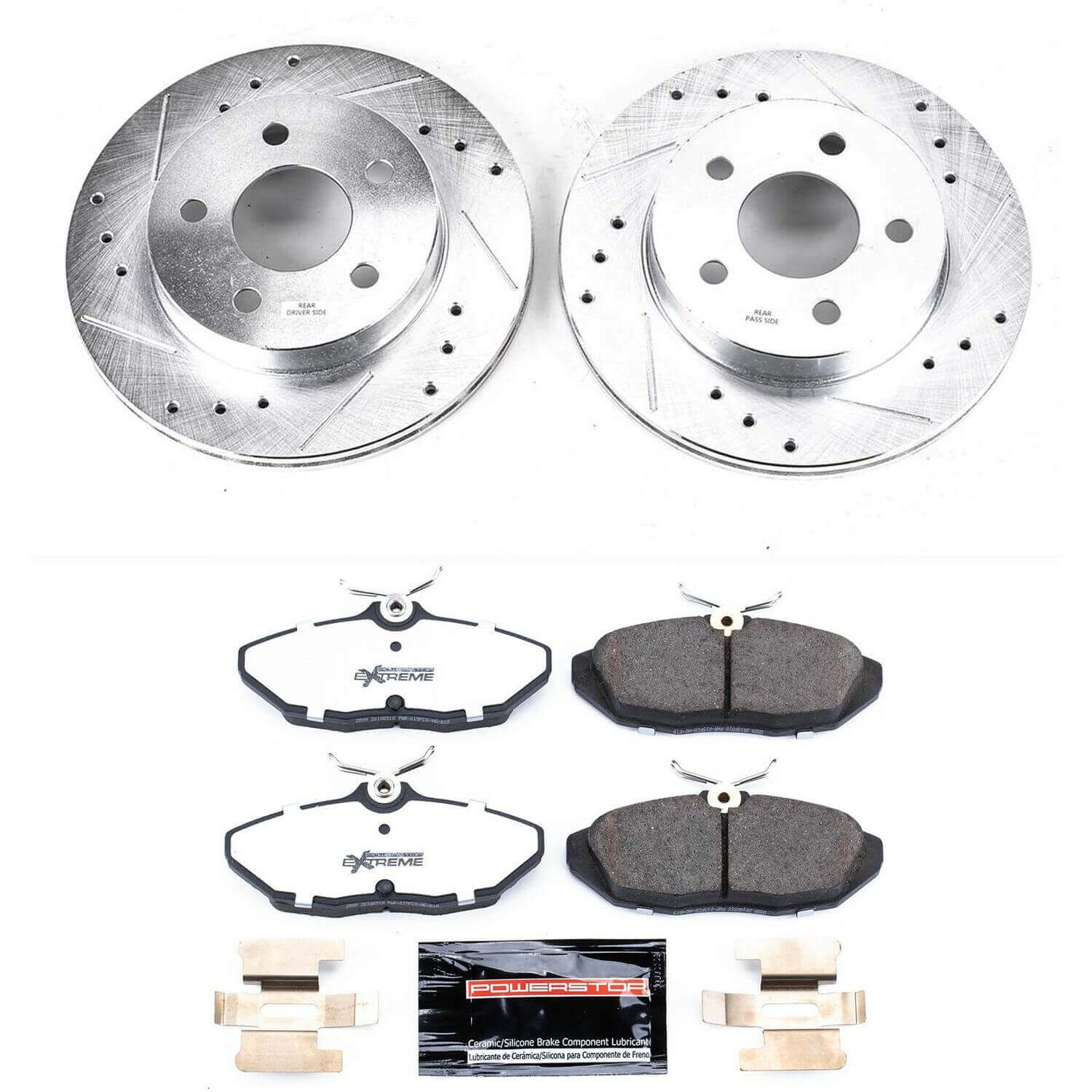 Power Stop K1297-26 Z26 Street Warrior 1-Click Rear Brake Kit for 1993-1998 Ford Thunderbird product image