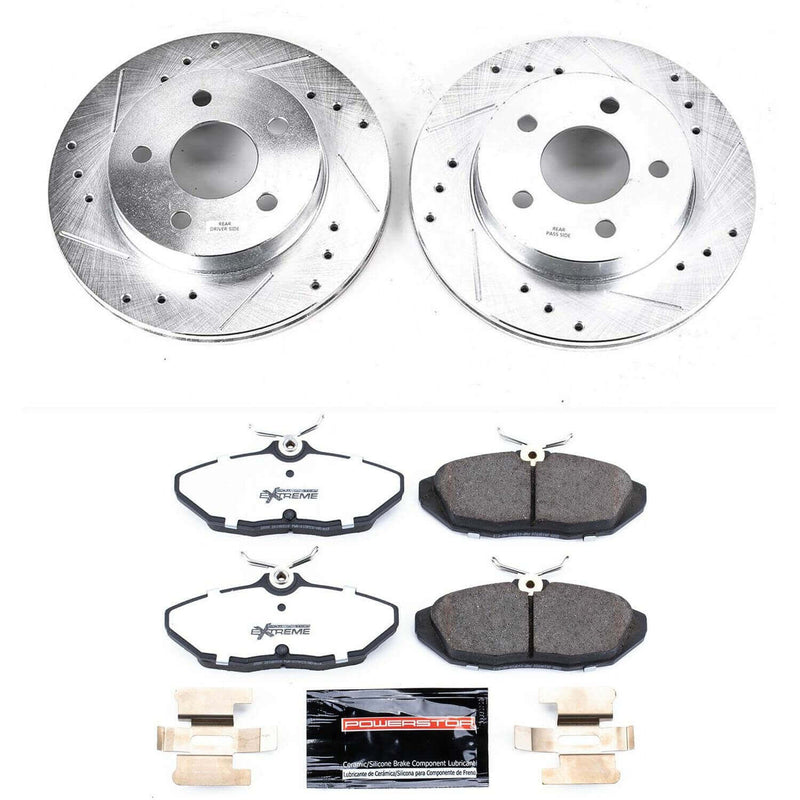 Power Stop K1297-26 Z26 Street Warrior 1-Click Rear Brake Kit for 1993-1998 Ford Thunderbird product image