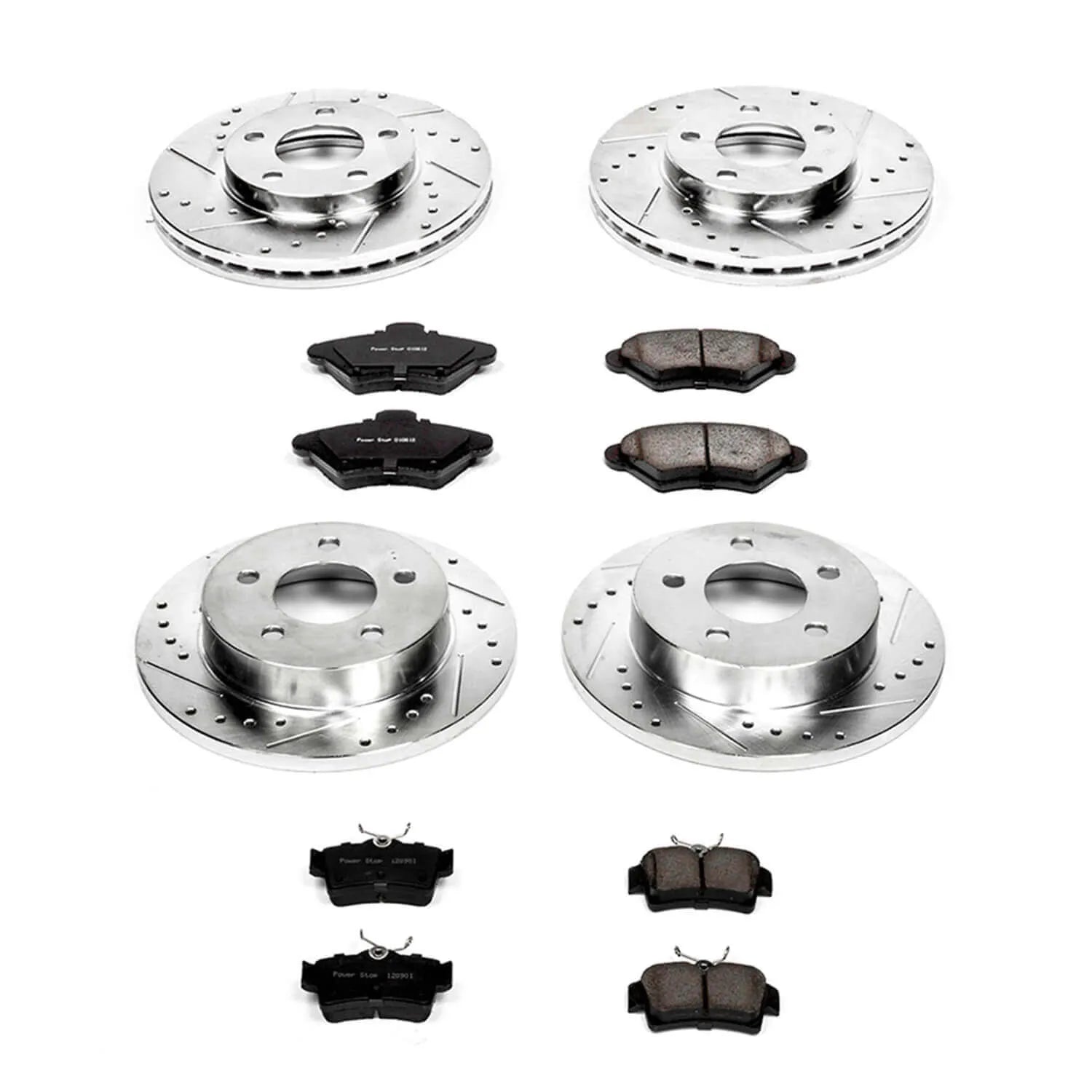 Power Stop K1300 - Z23 Evolution Sport Performance 1-Click Brake Kit With Hardware (Front And Rear)
