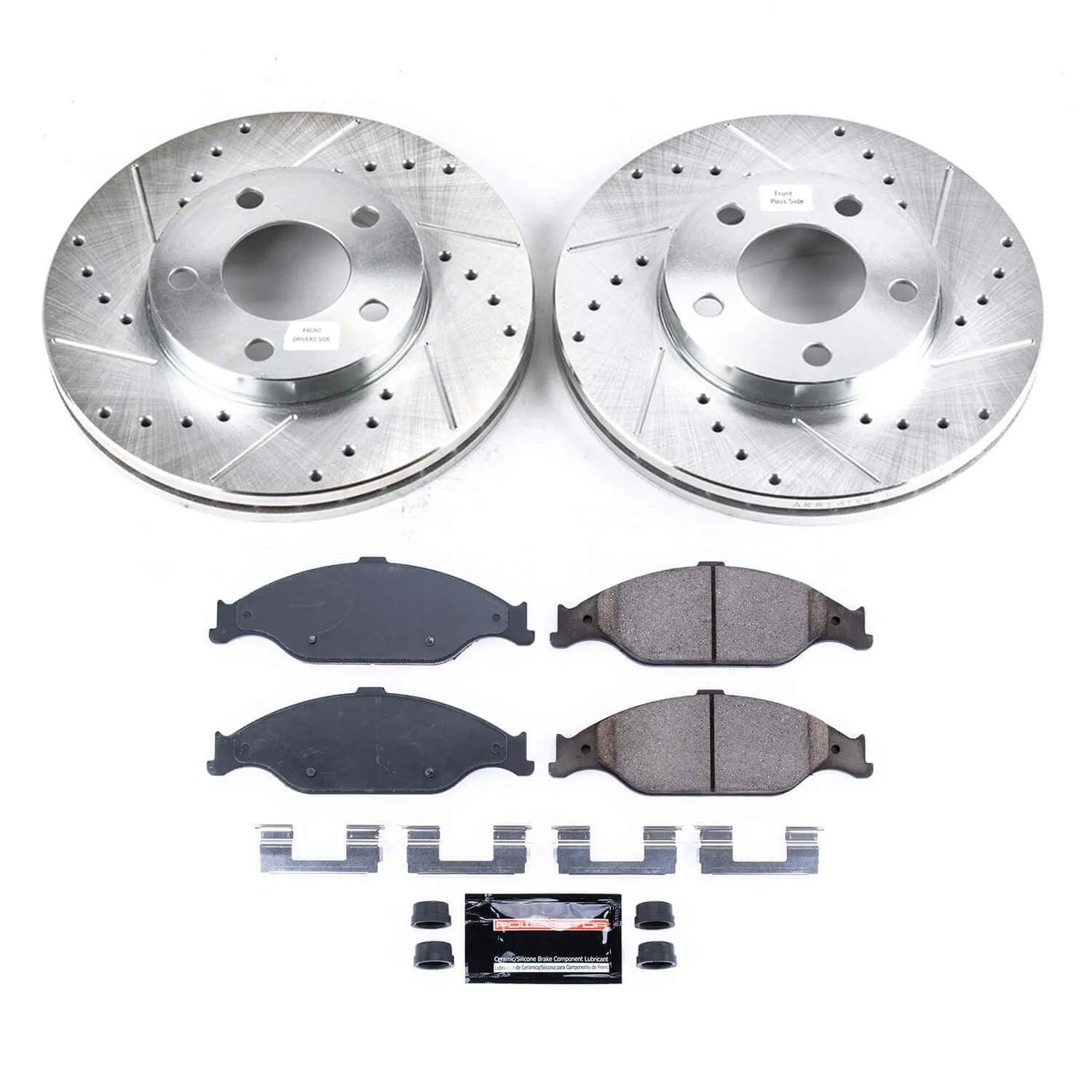Power Stop K1301 - Z23 Evolution Sport Performance 1-Click Brake Kit With Hardware (Front)