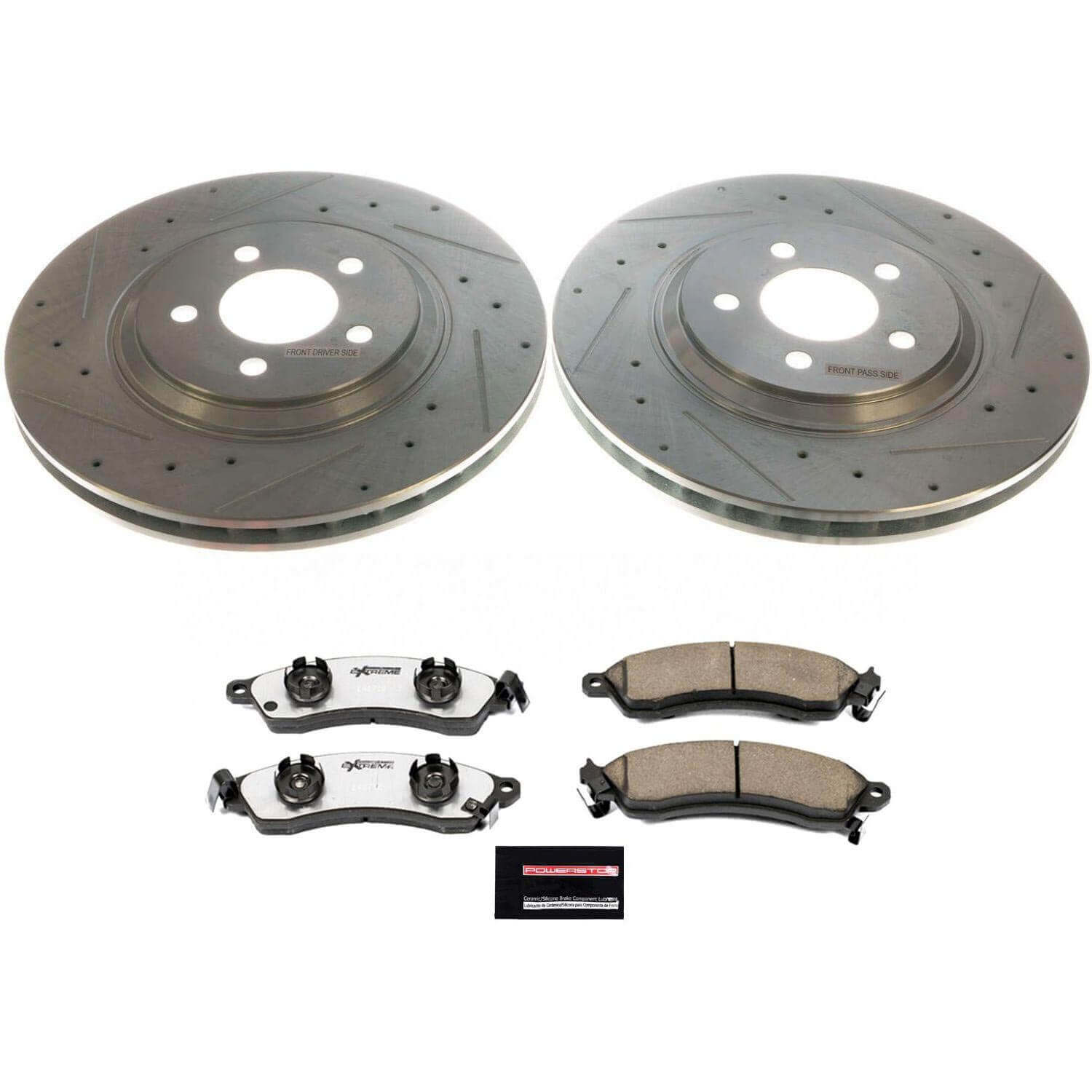 Power Stop K1304-26 Z26 Extreme Street Warrior 1-Click Brake Kit (Front) for 1994-2004 Ford Mustang Svt Cobra product image