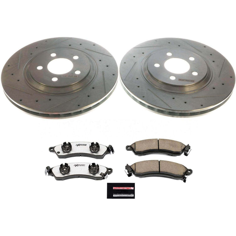 Power Stop K1304-26 Z26 Extreme Street Warrior 1-Click Brake Kit (Front) for 1994-2004 Ford Mustang Svt Cobra product image