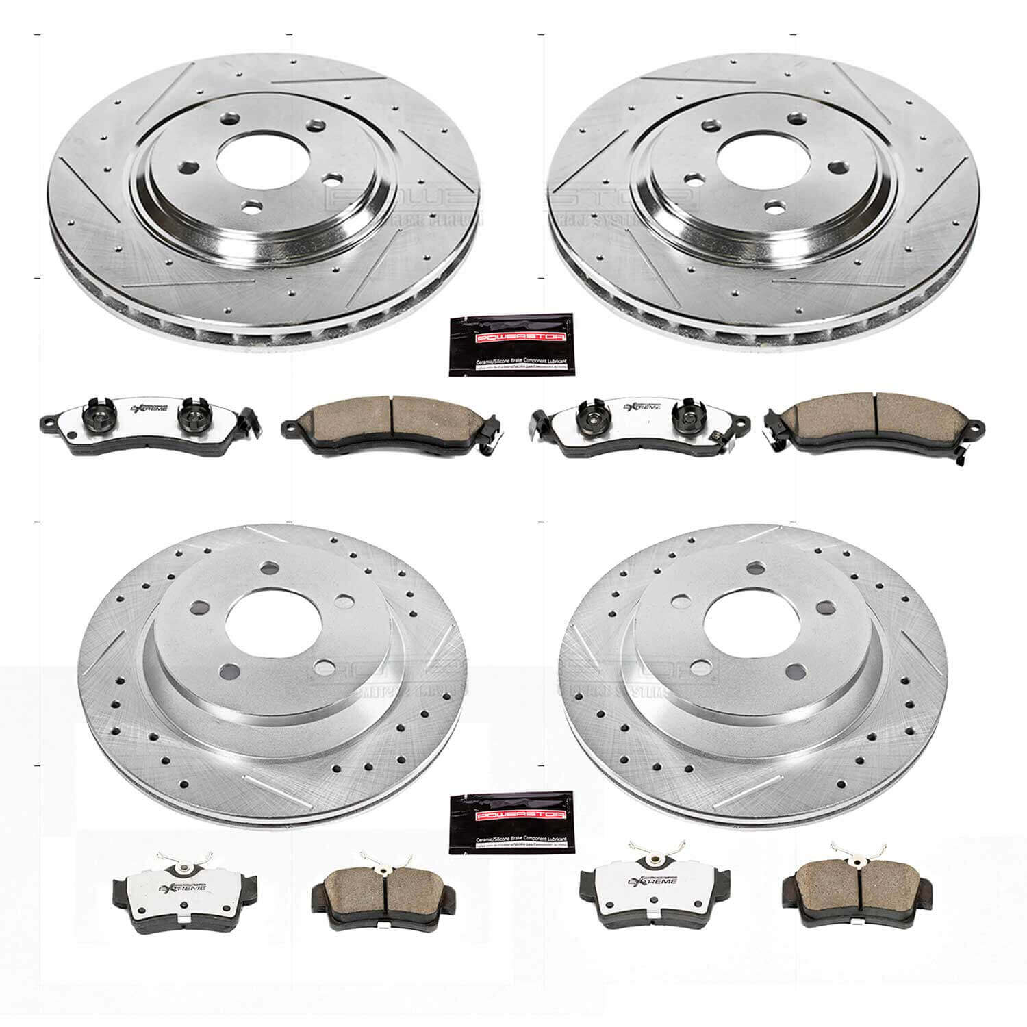 Power Stop K1305-26 - Z26 Extreme Street Warrior 1-Click Brake Kit (Front And Rear) vehicle fitment brake part