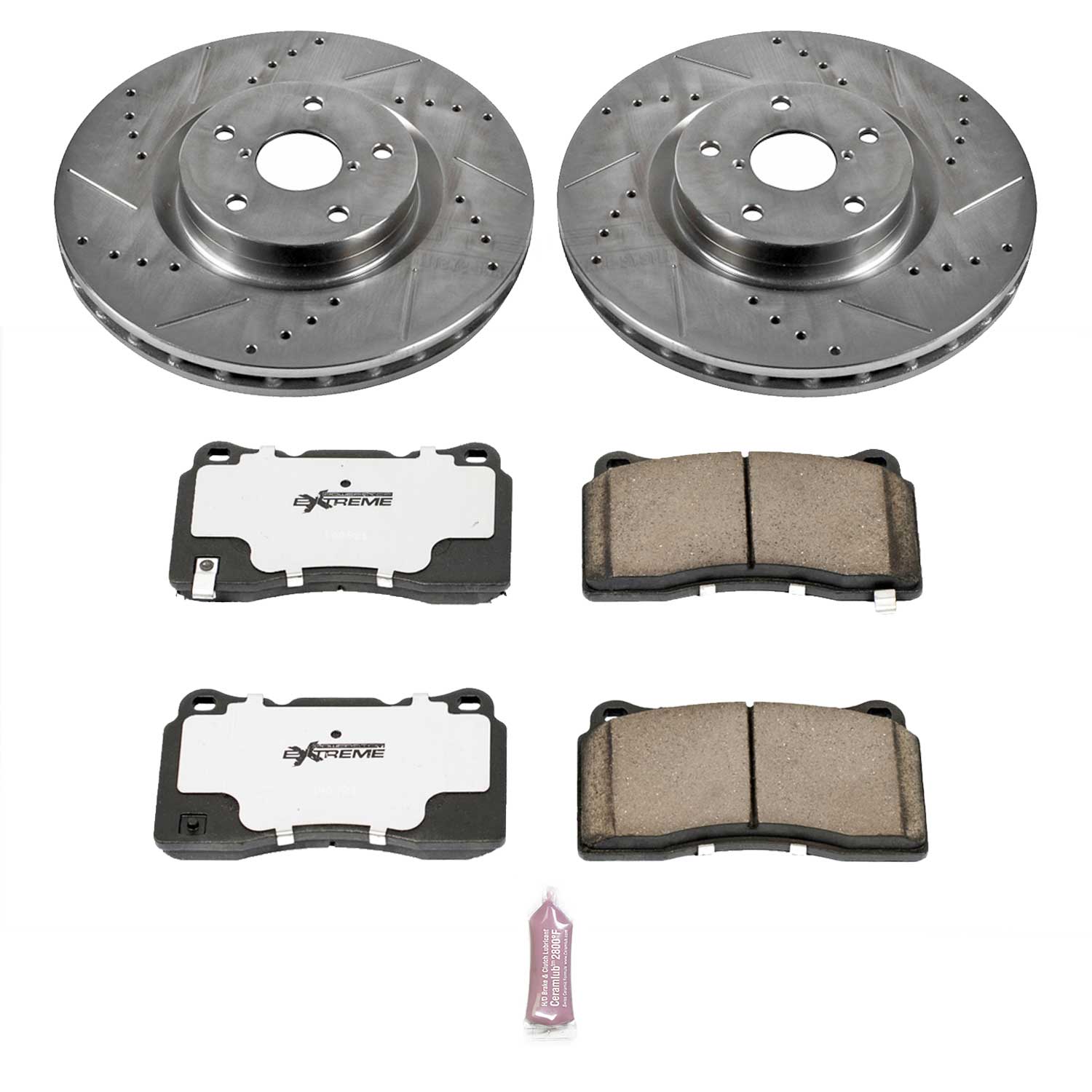 Power Stop K131-26 Z26 Extreme Street Warrior 1-Click Brake Kit (Front) for 2005-2020 Subaru Impreza Wrx Sti product image
