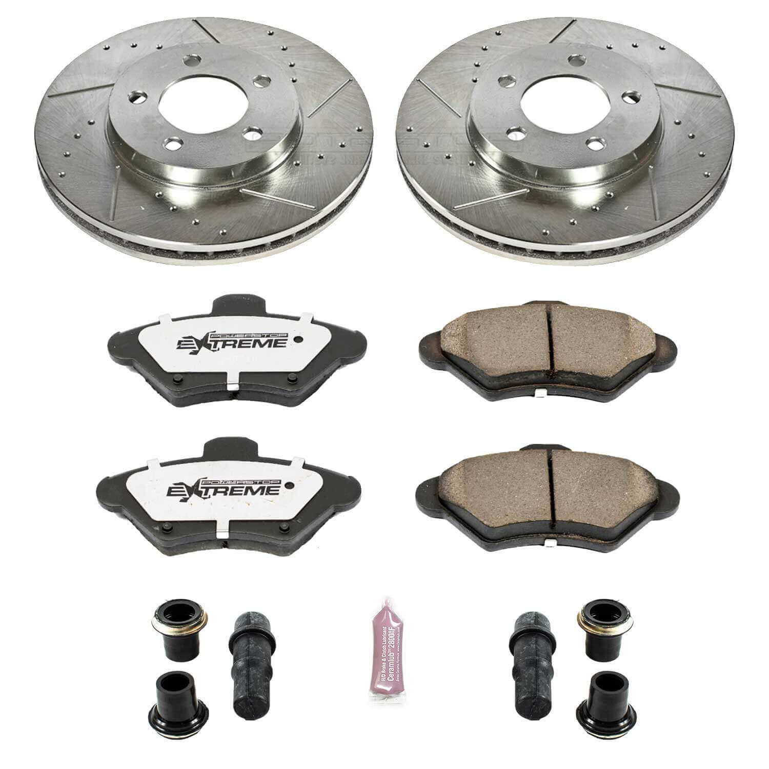 Power Stop K1325-26 Z26 Extreme Street Warrior 1-Click Brake Kit (Front) for 1993-1997 Ford Thunderbird product image