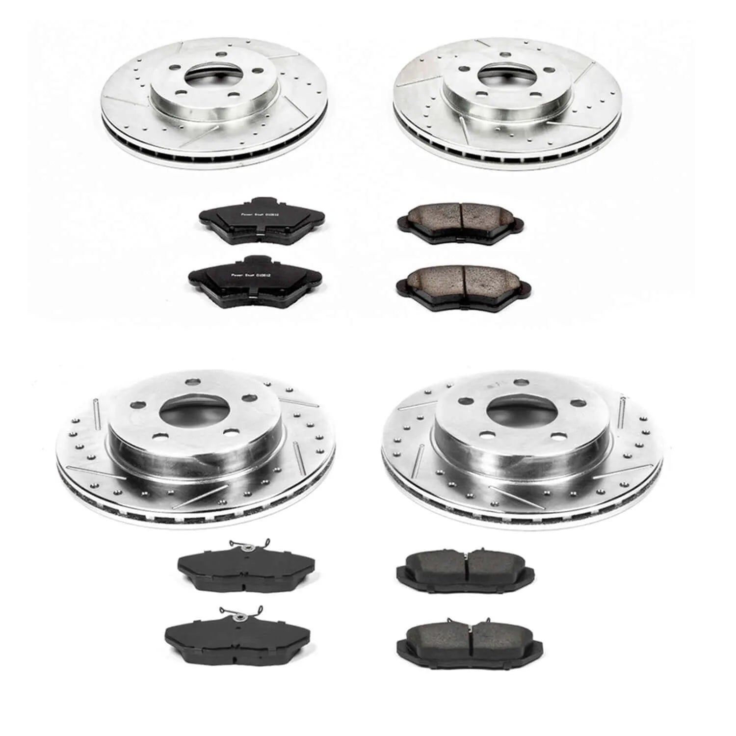 Power Stop K1326 - Z23 Evolution Sport Performance 1-Click Brake Kit With Hardware (Front And Rear)