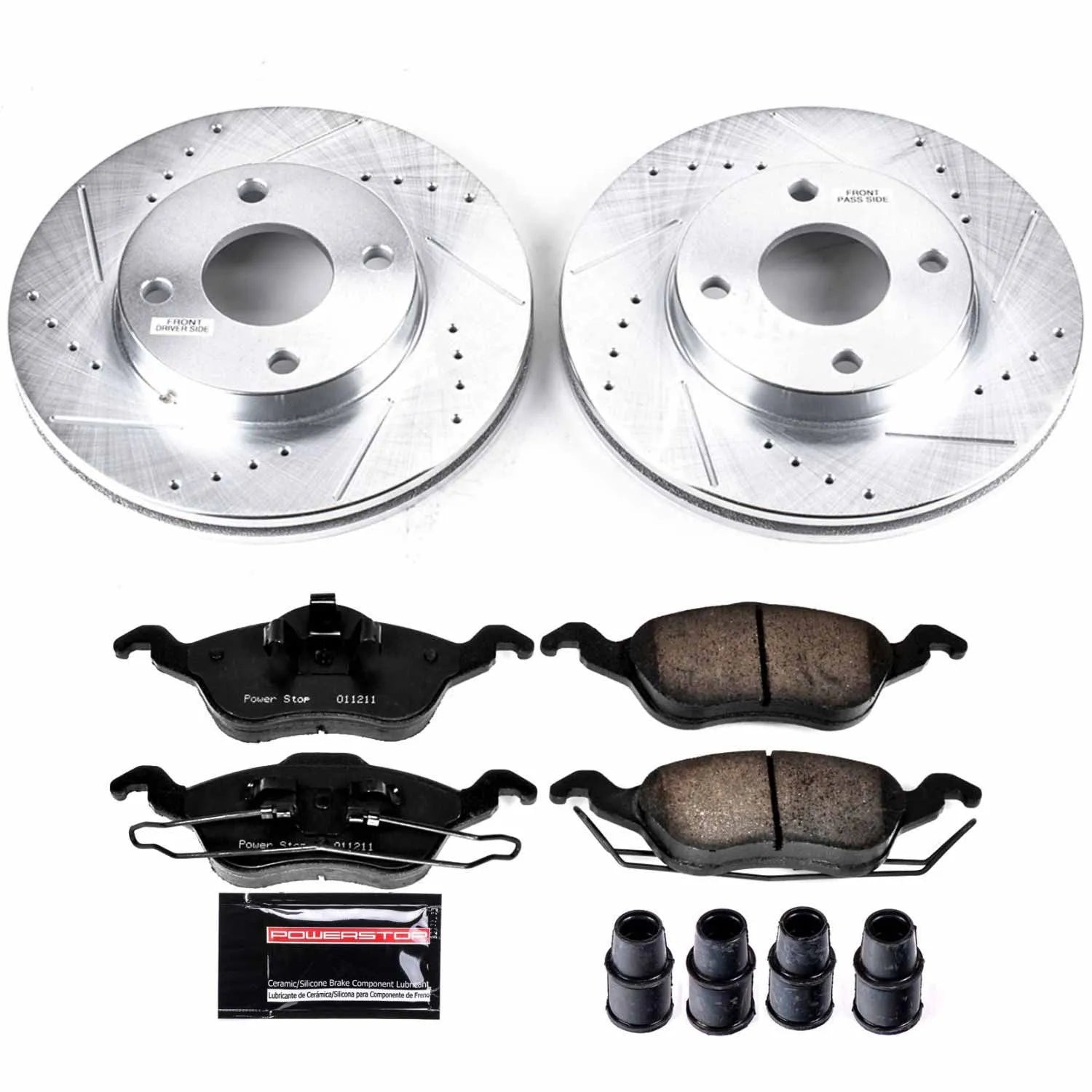 Power Stop K1358 - Z23 Evolution Sport Performance 1-Click Brake Kit With Hardware (Front)