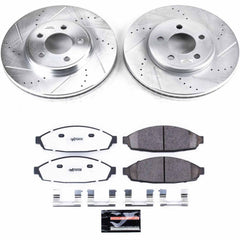 Power Stop K1364-26 Z26 Extreme Street Warrior 1-Click Brake Kit (Front) for 2003-2011 Ford Crown Victoria product image