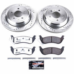 Power Stop K1368-26 Z26 Extreme Street Warrior 1-Click Brake Kit (Rear) for 2003-2011 Ford Crown Victoria product image