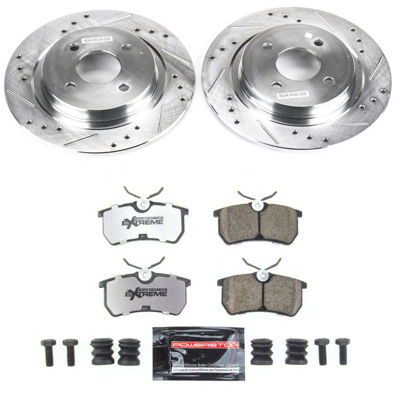 Power Stop K1376-26 Rear Z26 Street Warrior 1-Click Pad And Rotor Kit for 2002 Ford Focus Svt product image