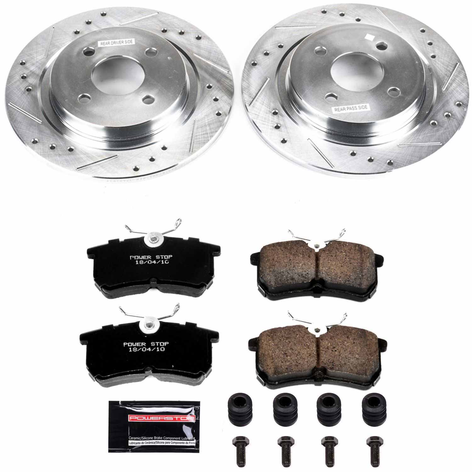 Power Stop K1376 - Z23 Evolution Sport Performance 1-Click Brake Kit With Hardware (Rear)