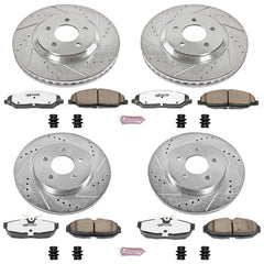 Power Stop K1381-26 Z26 Extreme Street Warrior 1-Click Brake Kit (Front And Rear) for 2005-2010 Ford Mustang product image