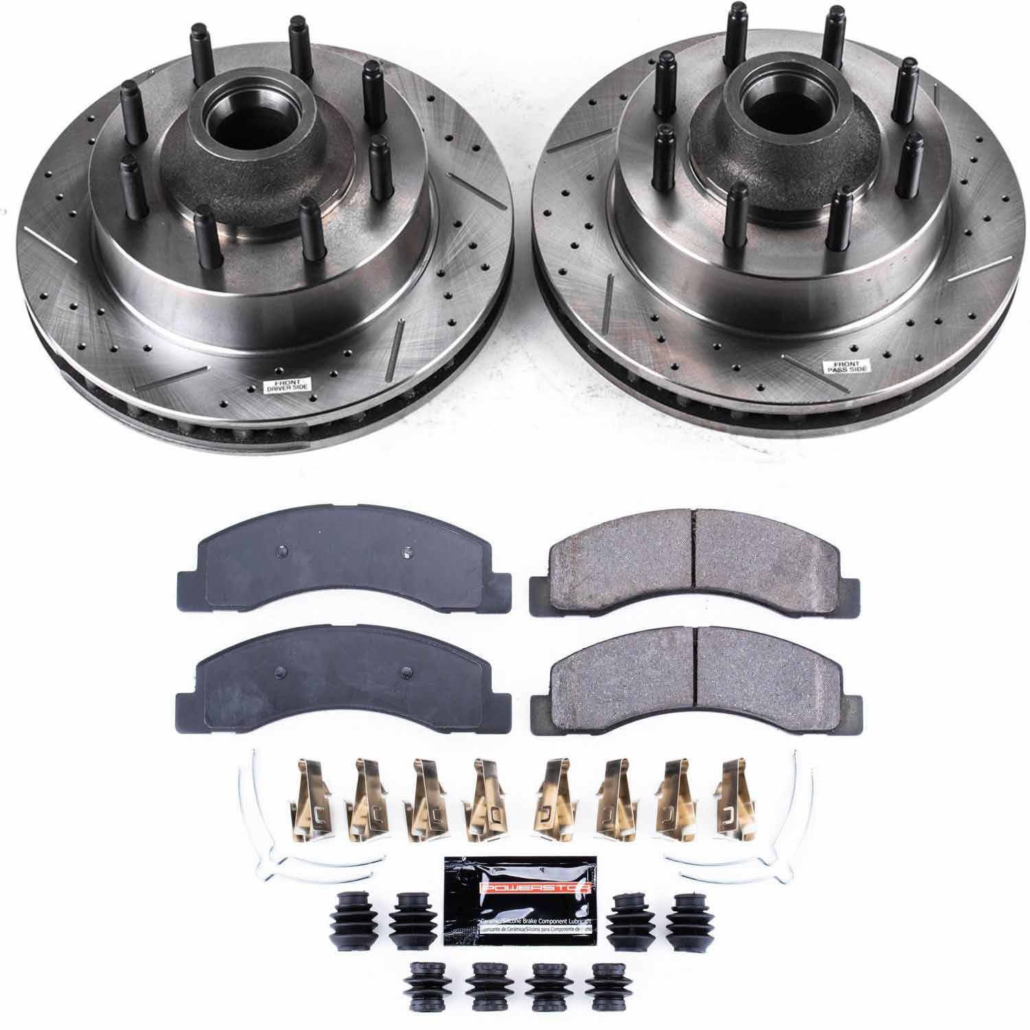 Power Stop K1392 - Z23 Evolution Sport Performance 1-Click Brake Kit With Hardware (Front)