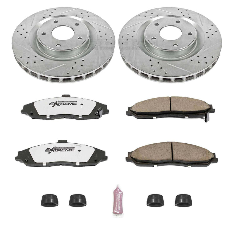 Power Stop K1417-26 Z26 Extreme Street Warrior 1-Click Brake Kit (Front) for 2005-2013 Cadillac Xlr product image