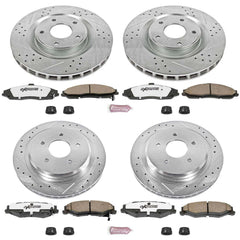 Power Stop K1418-26 Z26 Extreme Street Warrior 1-Click Brake Kit (Front And Rear) for 2005-2013 Cadillac Xlr product image
