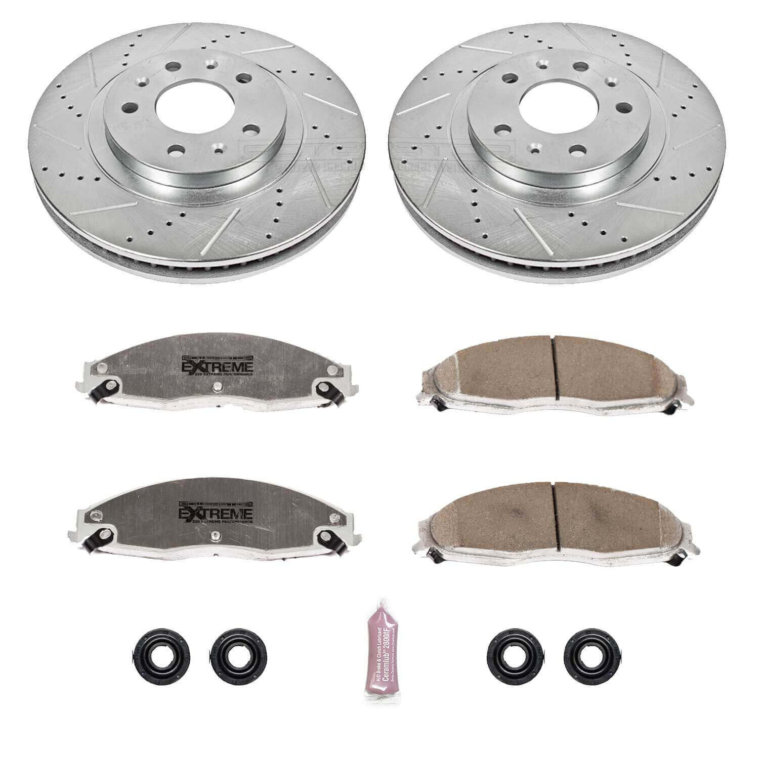 Power Stop K1419-26 Z26 Extreme Street Warrior 1-Click Brake Kit (Front) for 2003-2007 Cadillac Cts product image