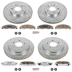 Power Stop K1420-26 Z26 Extreme Street Warrior 1-Click Brake Kit (Front And Rear) for 2003-2007 Cadillac Cts product image