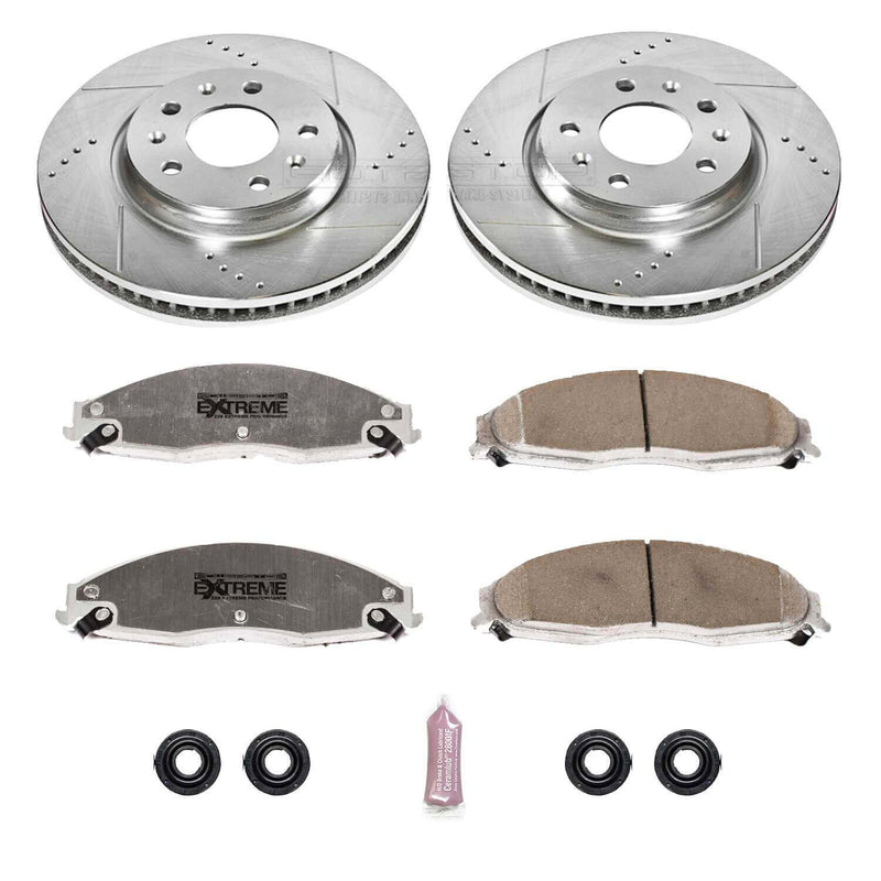 Power Stop K1423-26 Z26 Extreme Street Warrior 1-Click Brake Kit (Front) for 2005-2008 Cadillac Sts product image
