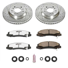 Power Stop K1437-26 Z26 Extreme Street Warrior 1-Click Brake Kit (Front) for 2006-2016 Buick Lucerne product image