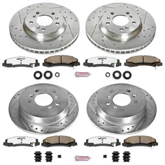 Power Stop K1438-26 Z26 Extreme Street Warrior 1-Click Brake Kit (Front And Rear) for 2006-2010 Chevrolet Impala product image