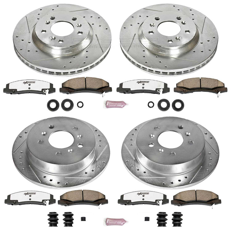 Power Stop K1438-26 Z26 Extreme Street Warrior 1-Click Brake Kit (Front And Rear) for 2006-2010 Chevrolet Impala product image