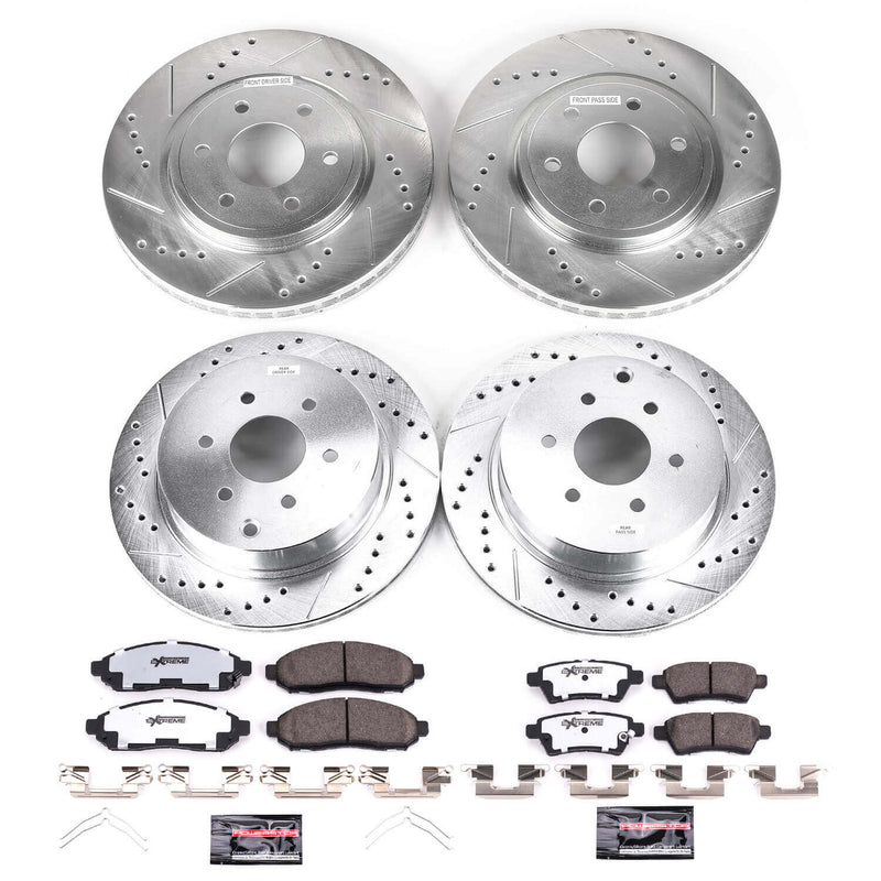 Power Stop K144-36 Z36 Severe-Duty Truck And Tow 1-Click Front And Rear Brake Kit for 2005-2012 Nissan Pathfinder product image