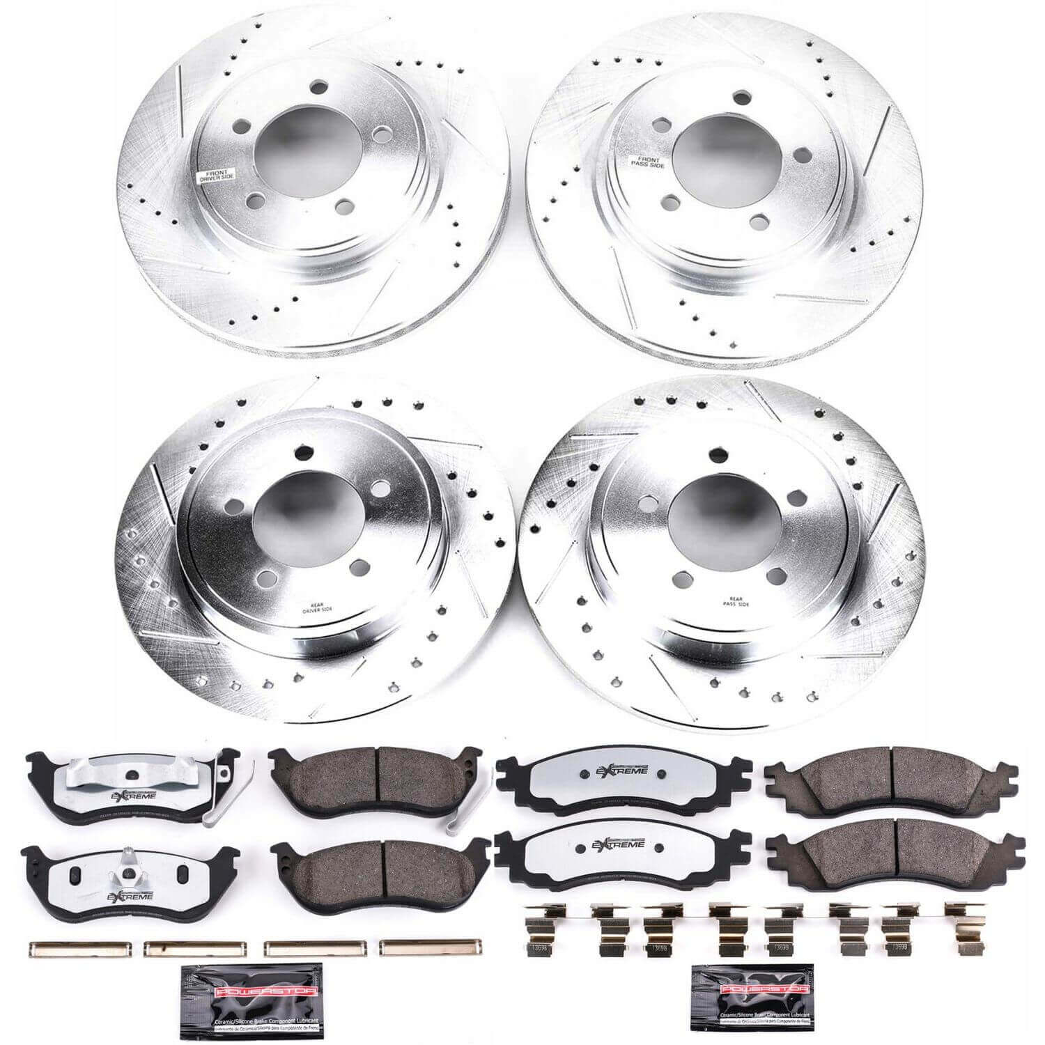 Power Stop K1443-36 Z36 Severe-Duty Truck And Tow 1-Click Front And Rear Brake Kit for 2006-2010 Ford Explorer product image