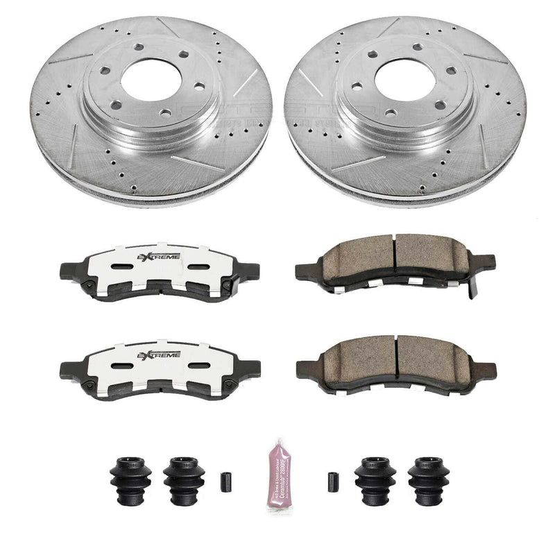 Power Stop K1453-26 Z26 Extreme Street Warrior 1-Click Brake Kit (Front) for 2006-2009 Chevrolet Trailblazer product image