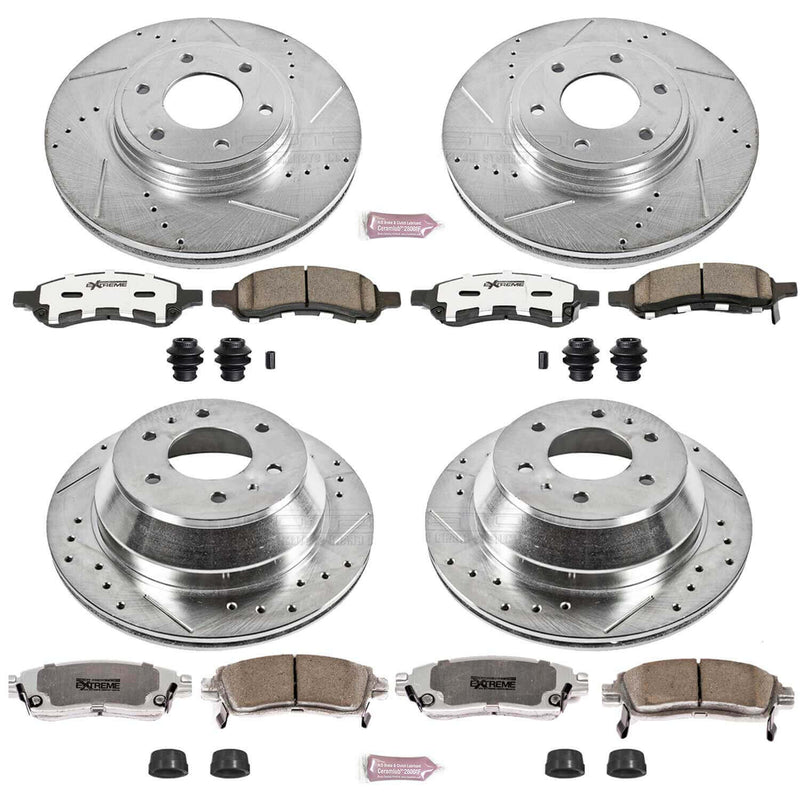 Power Stop K1454-26 - Z26 Extreme Street Warrior 1-Click Brake Kit (Front And Rear) vehicle fitment brake part