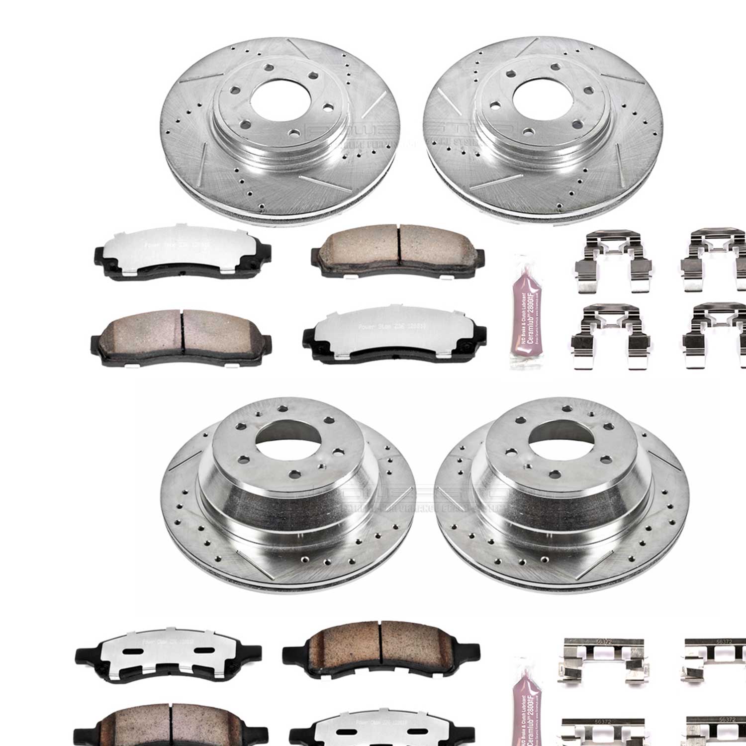 Power Stop K1454-36 - Z36 Severe-Duty Truck And Tow 1-Click Brake Kit (Front And Rear) vehicle fitment brake part