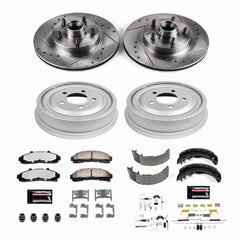 Power Stop K15006DK-36 Z36 Severe-Duty Truck And Tow 1-Click Front And Rear Brake Kit for 1998-2000 Ford Ranger Rear Wheel Drive Rear Drum product image