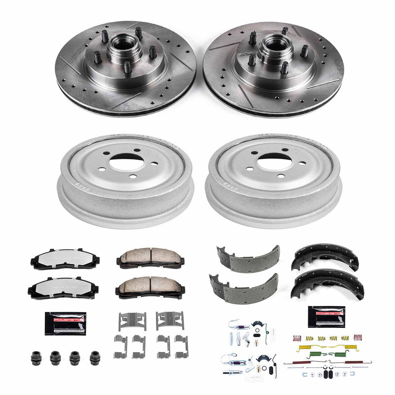 Power Stop K15006DK-36 Z36 Severe-Duty Truck And Tow 1-Click Front And Rear Brake Kit for 1998-2000 Ford Ranger Rear Wheel Drive Rear Drum product image