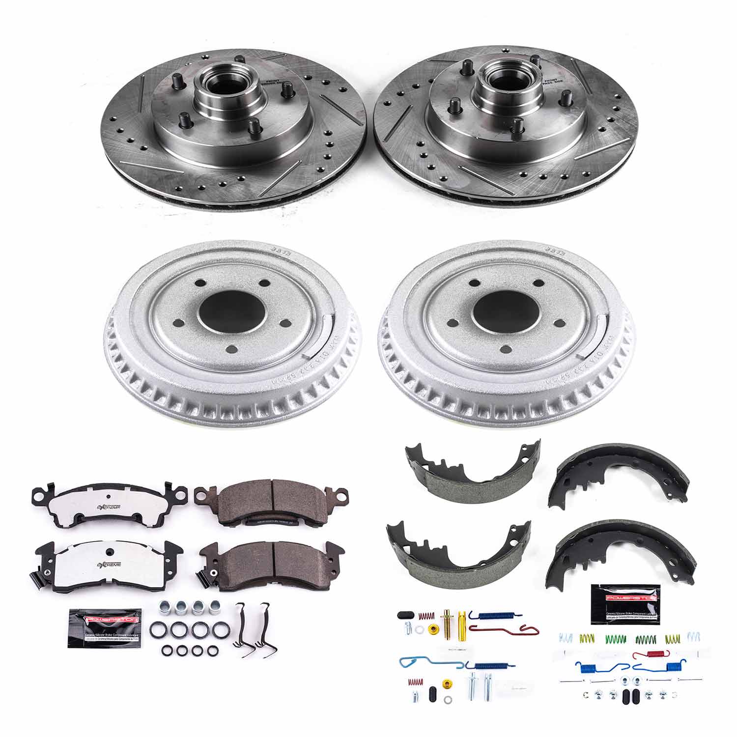 Power Stop K15019DK-26 Z26 Street Warrior 1-Click Front And Rear Brake Kit With Drum Brakes And Brake Shoes for 1975 Buick Apollo product image