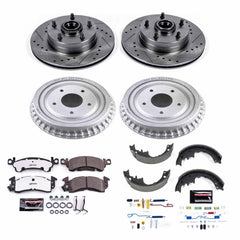 Power Stop K15022DK-26 Z26 Street Warrior 1-Click Front And Rear Pad And Rotor Kit With Drum And Brake Shoes for 1973-1974 Buick Apollo product image