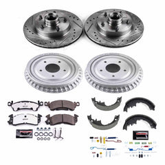 Power Stop K15023DK-26 Z26 Street Warrior 1-Click Front And Rear Brake Kit With Drum Brakes And Brake Shoes for 1975 Buick Skylark product image