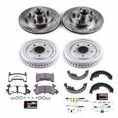 Power Stop K15025DK-26 Z26 Street Warrior 1-Click Front And Rear Brake Kit With Drum Brakes And Brake Shoes for 1987-1988 Chevrolet Llv product image