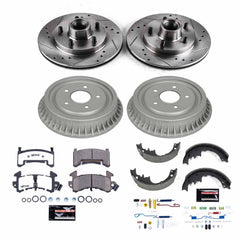 Power Stop K15026DK-26 Z26 Street Warrior 1-Click Front And Rear Brake Kit With Drum Brakes And Brake Shoes for 1987-1991 Chevrolet Llv product image