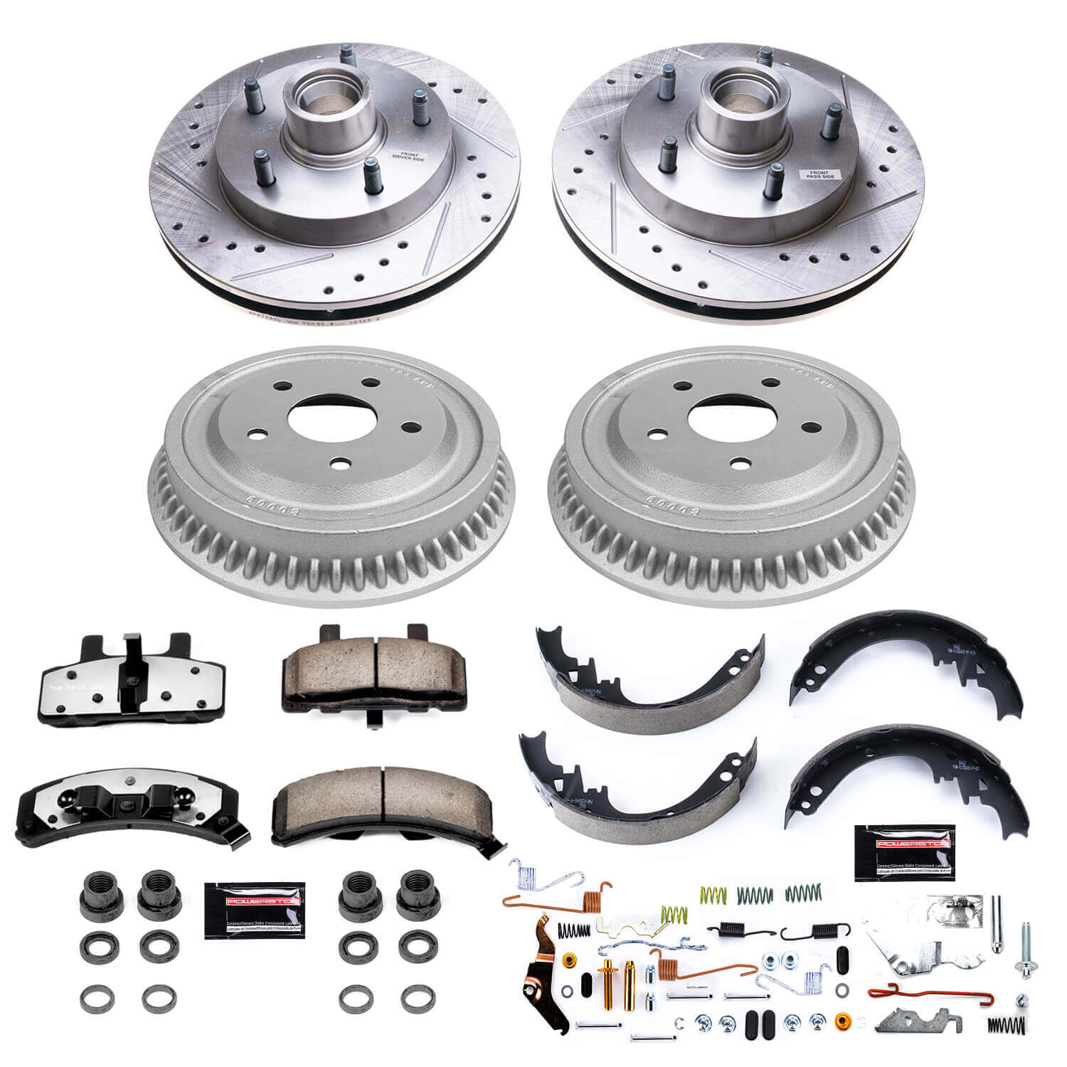 Power Stop K15032DK-36 Z36 Severe-Duty Truck And Tow 1-Click Front And Rear Pad And Rotor Kit for 1994-1999 Dodge Ram 1500 Rear Wheel Drive product image