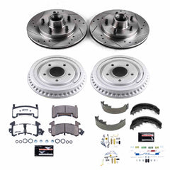 Power Stop K15042DK-26 Z26 Street Warrior 1-Click Front And Rear Pad And Rotor Kit With Drum And Brake Shoes for 1982-1983 Buick Regal product image