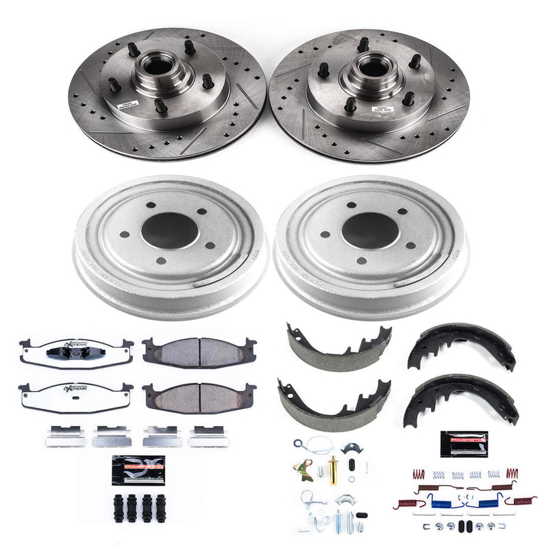 Power Stop K15090DK-36 Z36 Severe-Duty Truck And Tow 1-Click Front And Rear Pad And Rotor Kit for 1994-1996 Ford E-150 Econoline 4-WHEEL ABS product image