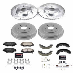 Power Stop K15107DK-36 Z36 Severe-Duty Truck And Tow 1-Click Front And Rear Brake Kit for 2003-2004 Honda Accord Coupe (2 Door), Sedan (4 Door) Rear Drum product image