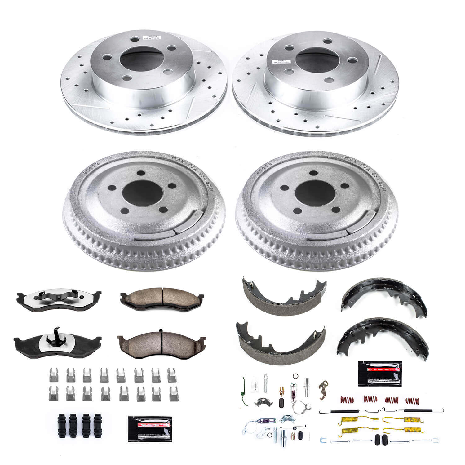Power Stop K15132DK-36 Z36 Severe-Duty Truck And Tow 1-Click Front And Rear Brake Kit for 1992 Jeep Cherokee 4 Wheel Drive, Rear Wheel Drive product image