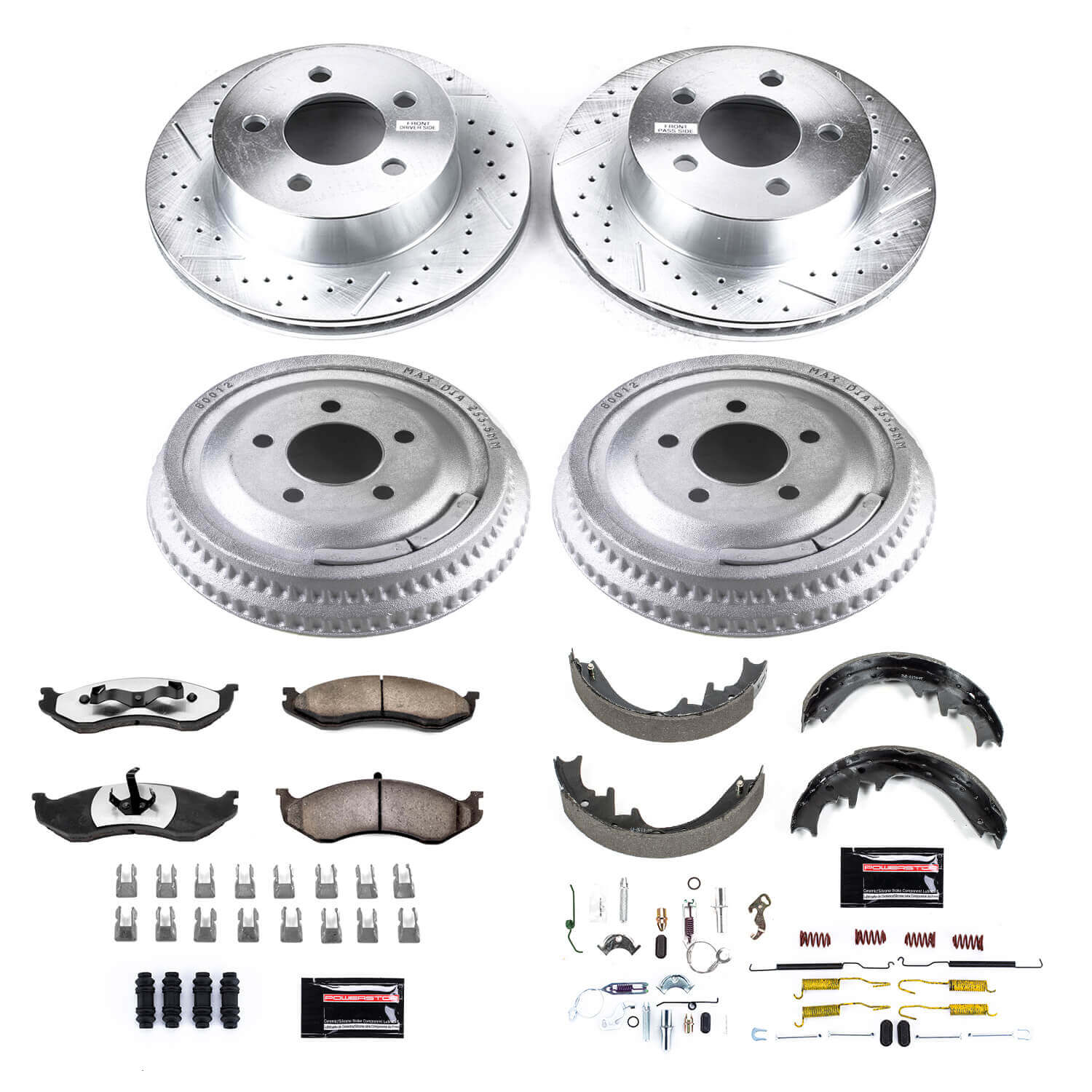Power Stop K15134DK-36 Z36 Severe-Duty Truck And Tow 1-Click Front And Rear Brake Kit for 1999-2001 Jeep Cherokee product image