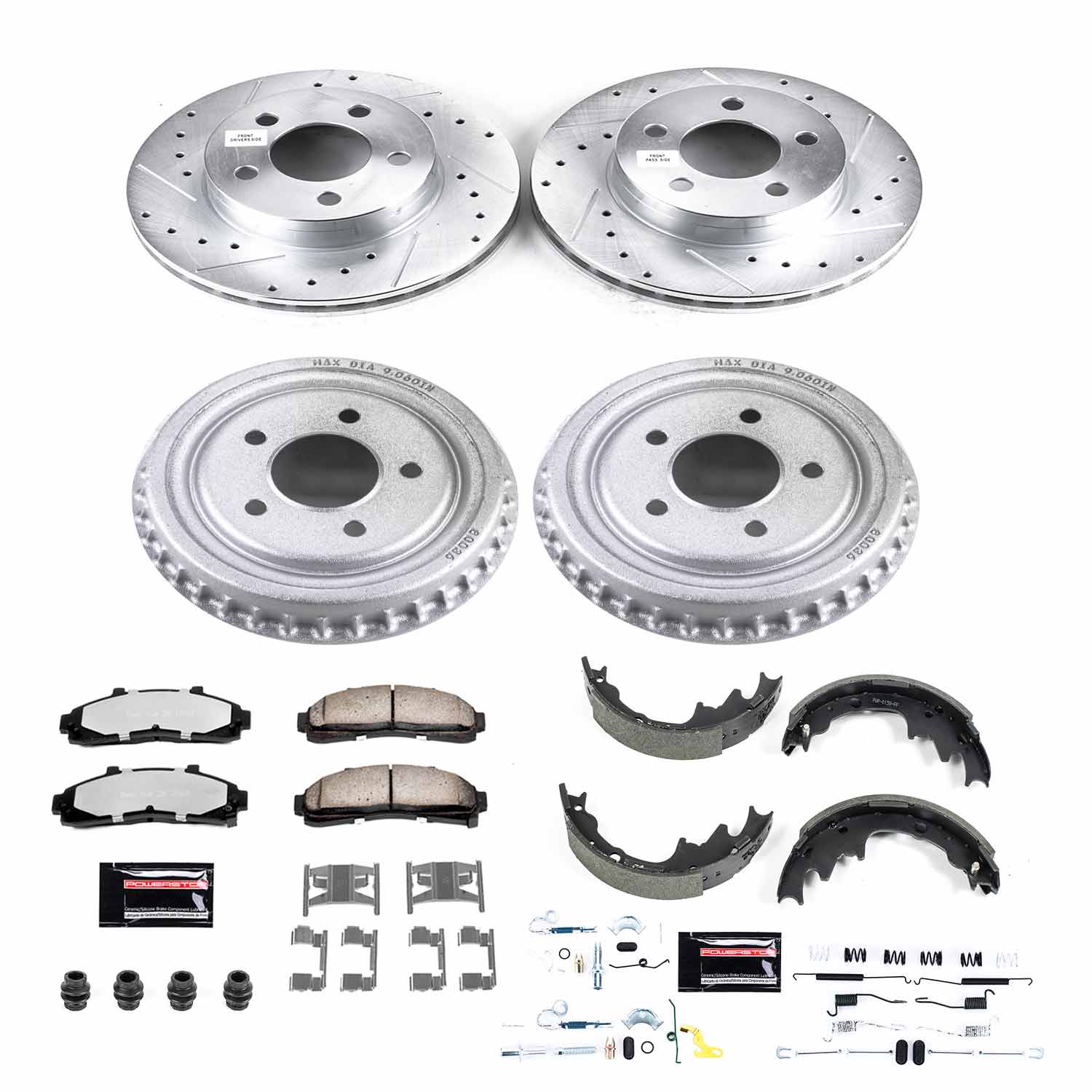 Power Stop K15149DK-36 Z36 Severe-Duty Truck And Tow 1-Click Front And Rear Brake Kit for 1998-2002 Ford Ranger 4 Wheel Drive product image