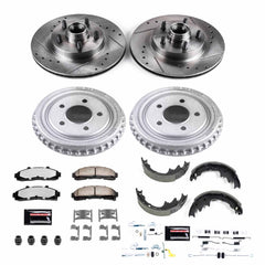 Power Stop K15151DK-36 Z36 Severe-Duty Truck And Tow 1-Click Front And Rear Brake Kit for 1998 Ford Ranger Rear Wheel Drive Rear Drum product image