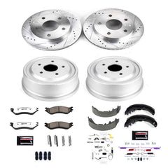 Power Stop K15165DK-36 Z36 Severe-Duty Truck And Tow 1-Click Front And Rear Pad And Rotor Kit for 2000-2001 Dodge Ram 1500 Rear Wheel Drive product image