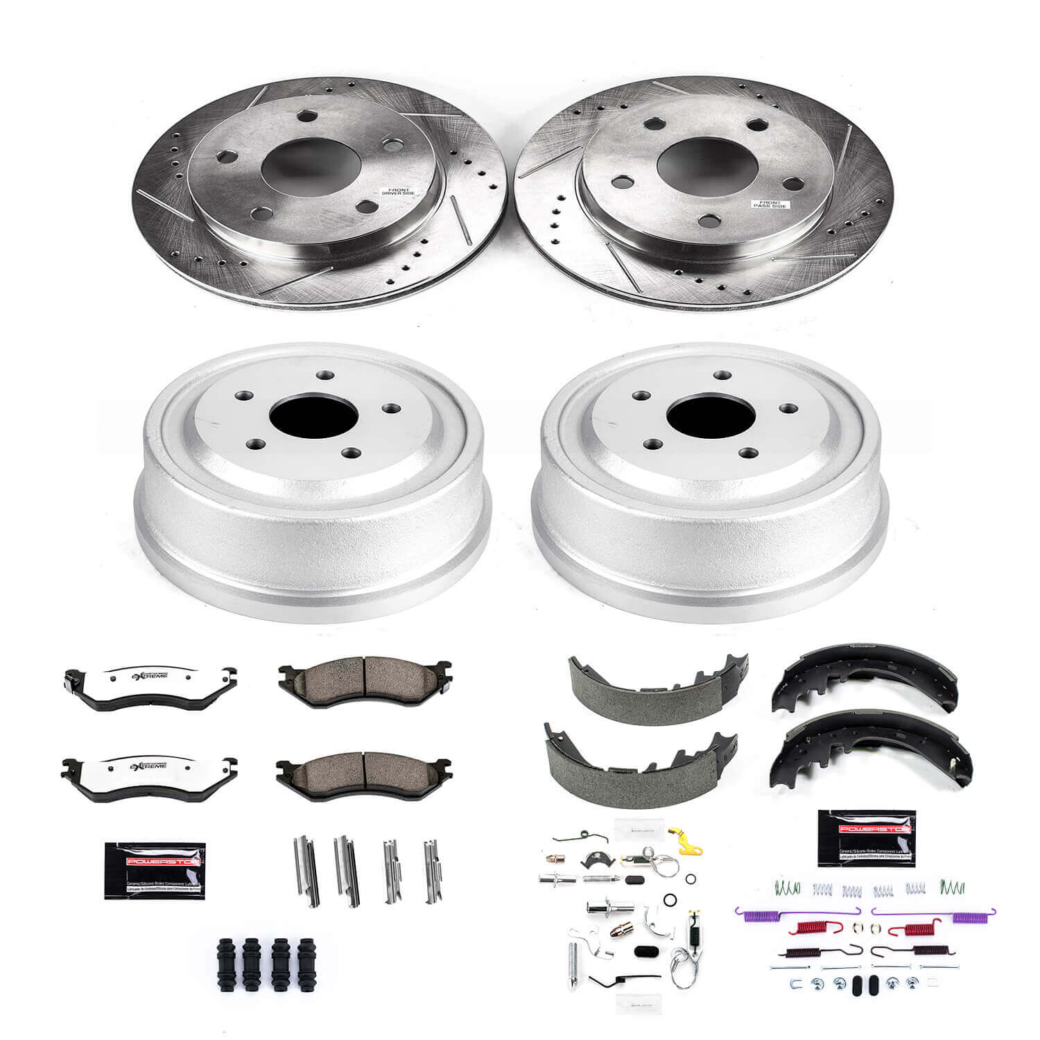 Power Stop K15166DK-36 Z36 Severe-Duty Truck And Tow 1-Click Front And Rear Pad And Rotor Kit for 2000-2001 Dodge Ram 1500 4 Wheel Drive product image