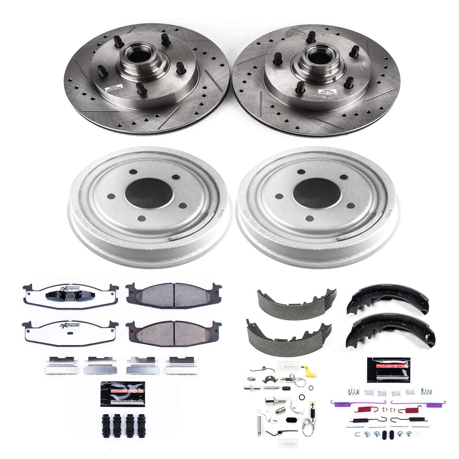 Power Stop K15170DK-36 Z36 Severe-Duty Truck And Tow 1-Click Front And Rear Pad And Rotor Kit for 1997-1999 Ford E-150 Econoline 4-WHEEL ABS product image